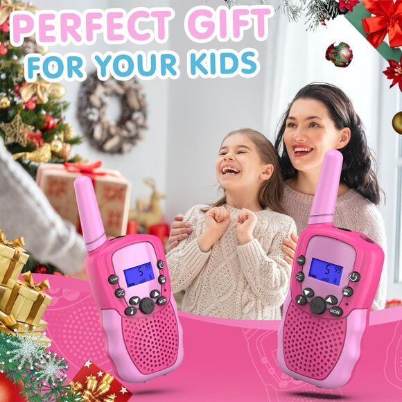 Walkie Talkies for Kids 22 Channels 2 Way Radio Toy with Backlit LCD Flashlight, - Picture 4 of 6